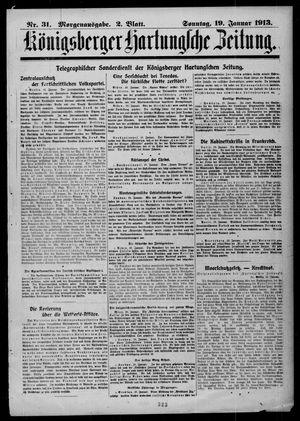 Königsberger Hartungsche Zeitung vom 19.01.1913