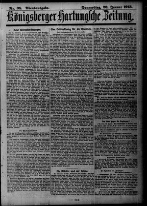 Königsberger Hartungsche Zeitung vom 23.01.1913