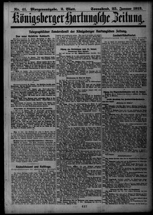 Königsberger Hartungsche Zeitung on Jan 25, 1913