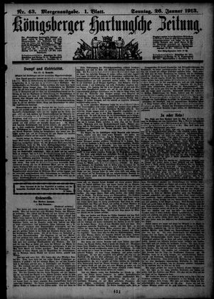 Königsberger Hartungsche Zeitung vom 26.01.1913