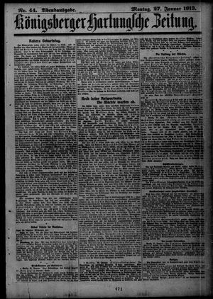 Königsberger Hartungsche Zeitung vom 27.01.1913