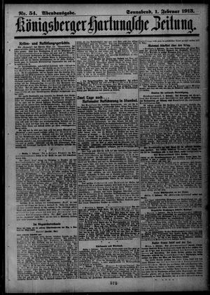 Königsberger Hartungsche Zeitung vom 01.02.1913
