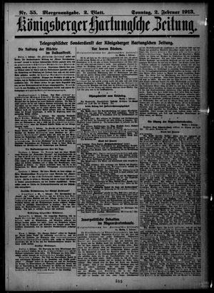 Königsberger Hartungsche Zeitung vom 02.02.1913