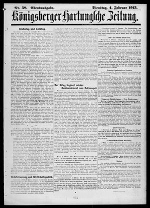 Königsberger Hartungsche Zeitung on Feb 4, 1913