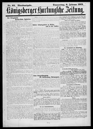 Königsberger Hartungsche Zeitung vom 06.02.1913