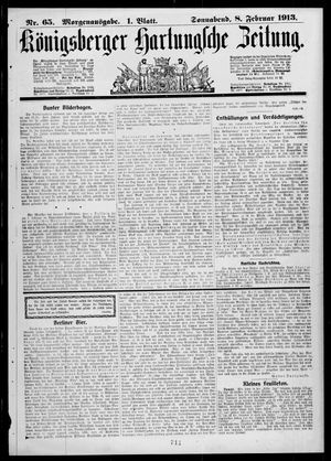 Königsberger Hartungsche Zeitung vom 08.02.1913