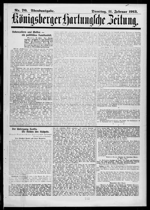 Königsberger Hartungsche Zeitung vom 11.02.1913