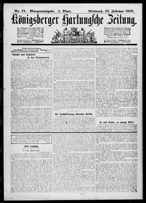 Königsberger Hartungsche Zeitung vom 12.02.1913
