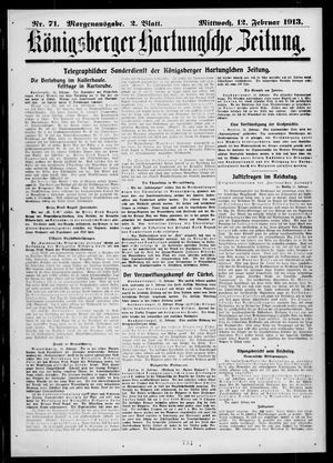 Königsberger Hartungsche Zeitung vom 12.02.1913