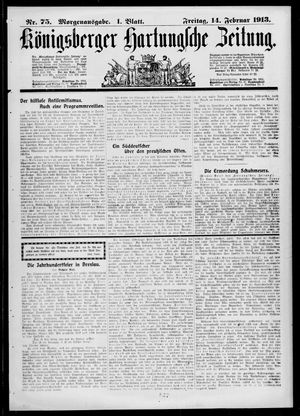 Königsberger Hartungsche Zeitung vom 14.02.1913