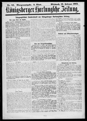 Königsberger Hartungsche Zeitung on Feb 19, 1913