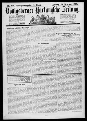 Königsberger Hartungsche Zeitung vom 21.02.1913