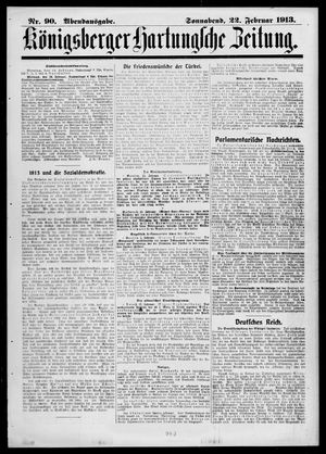 Königsberger Hartungsche Zeitung on Feb 22, 1913
