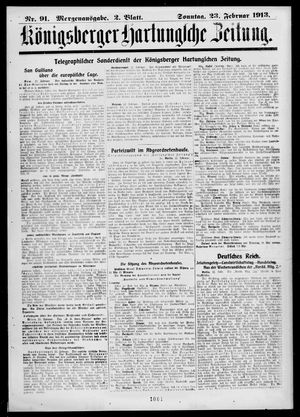 Königsberger Hartungsche Zeitung vom 23.02.1913