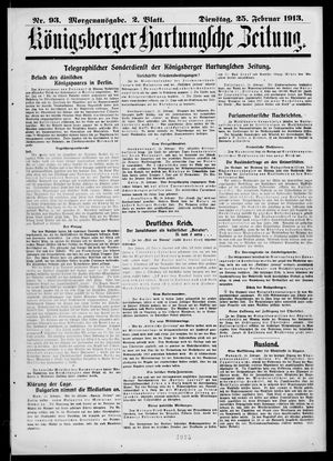 Königsberger Hartungsche Zeitung vom 25.02.1913