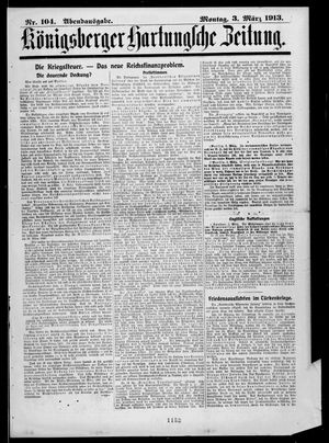 Königsberger Hartungsche Zeitung vom 03.03.1913