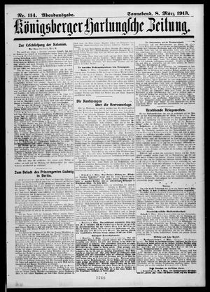 Königsberger Hartungsche Zeitung on Mar 8, 1913