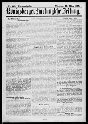 Königsberger Hartungsche Zeitung vom 11.03.1913