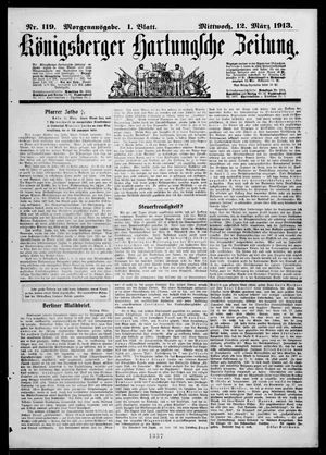 Königsberger Hartungsche Zeitung on Mar 12, 1913