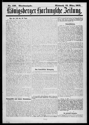 Königsberger Hartungsche Zeitung on Mar 12, 1913