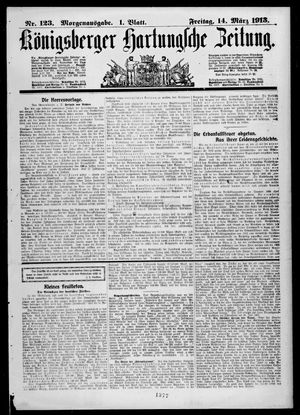 Königsberger Hartungsche Zeitung vom 14.03.1913