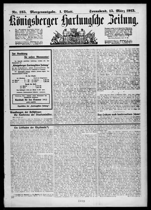 Königsberger Hartungsche Zeitung on Mar 15, 1913