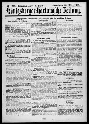 Königsberger Hartungsche Zeitung vom 15.03.1913
