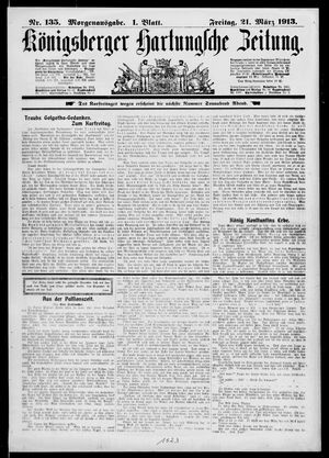 Königsberger Hartungsche Zeitung vom 21.03.1913