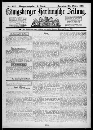 Königsberger Hartungsche Zeitung vom 23.03.1913