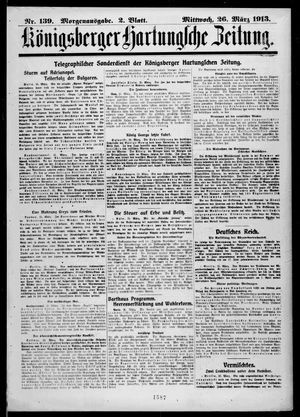 Königsberger Hartungsche Zeitung on Mar 26, 1913