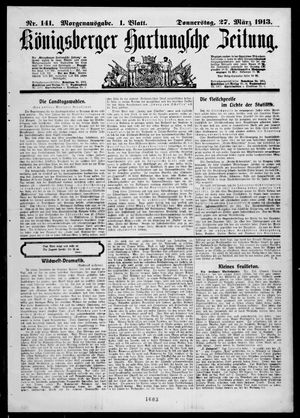 Königsberger Hartungsche Zeitung on Mar 27, 1913