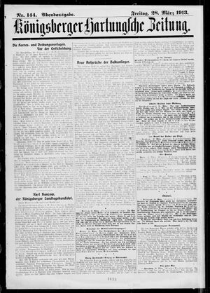 Königsberger Hartungsche Zeitung vom 28.03.1913