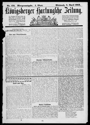 Königsberger Hartungsche Zeitung on Apr 2, 1913