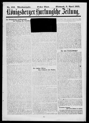 Königsberger Hartungsche Zeitung on Apr 2, 1913