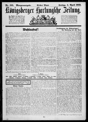 Königsberger Hartungsche Zeitung on Apr 4, 1913