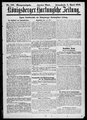 Königsberger Hartungsche Zeitung on Apr 5, 1913