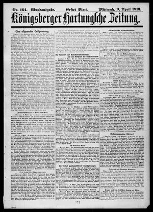 Königsberger Hartungsche Zeitung vom 09.04.1913