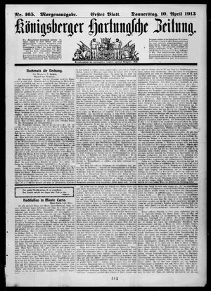 Königsberger Hartungsche Zeitung vom 10.04.1913