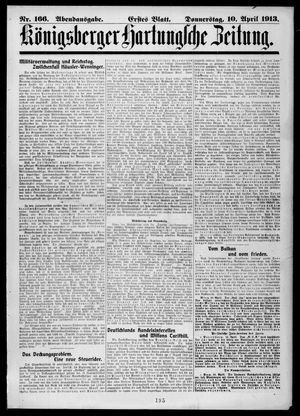 Königsberger Hartungsche Zeitung on Apr 10, 1913