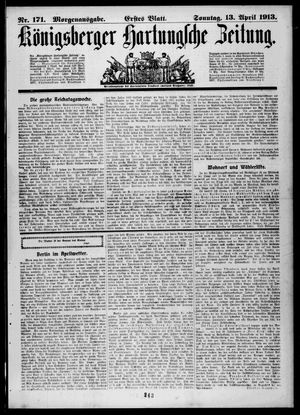 Königsberger Hartungsche Zeitung vom 13.04.1913