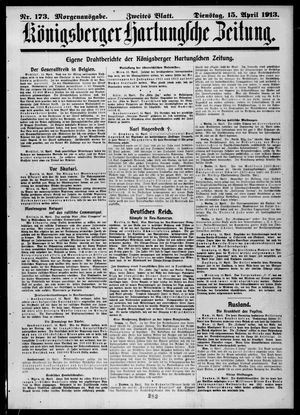 Königsberger Hartungsche Zeitung vom 15.04.1913
