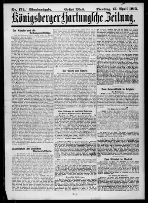 Königsberger Hartungsche Zeitung vom 15.04.1913