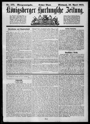 Königsberger Hartungsche Zeitung vom 16.04.1913