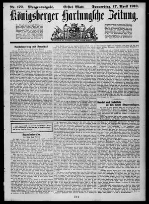 Königsberger Hartungsche Zeitung vom 17.04.1913