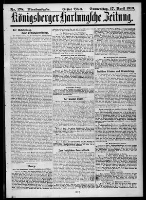 Königsberger Hartungsche Zeitung vom 17.04.1913