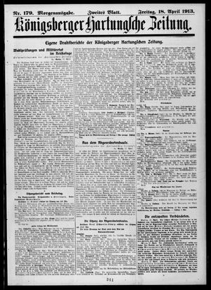 Königsberger Hartungsche Zeitung vom 18.04.1913