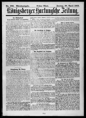 Königsberger Hartungsche Zeitung on Apr 18, 1913