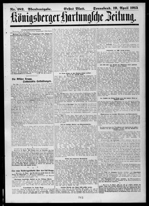 Königsberger Hartungsche Zeitung on Apr 19, 1913