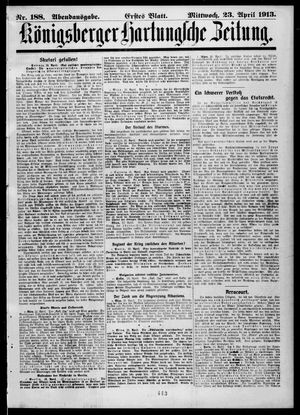 Königsberger Hartungsche Zeitung vom 23.04.1913