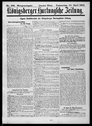 Königsberger Hartungsche Zeitung vom 24.04.1913
